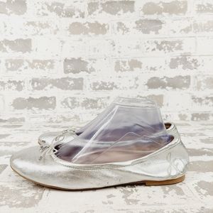 Sam Edelman Felicia Silver Leather Slip On Ballet Flats W300